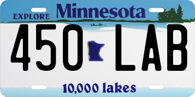 MN license plate 450LAB