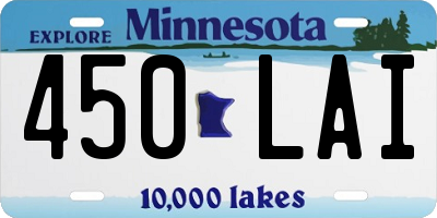 MN license plate 450LAI