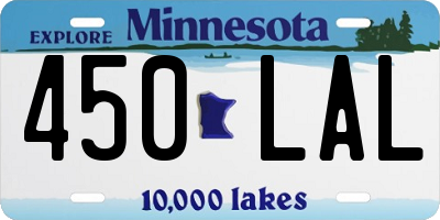 MN license plate 450LAL