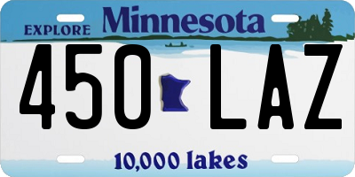 MN license plate 450LAZ