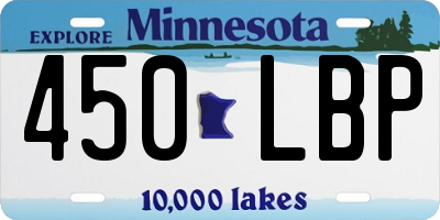 MN license plate 450LBP