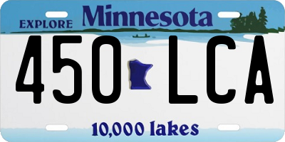 MN license plate 450LCA