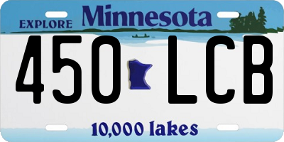 MN license plate 450LCB