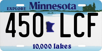 MN license plate 450LCF