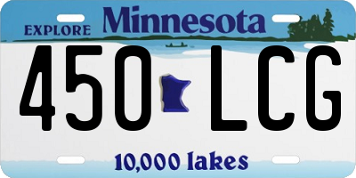 MN license plate 450LCG