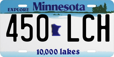 MN license plate 450LCH