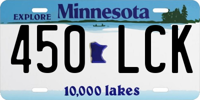 MN license plate 450LCK