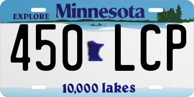MN license plate 450LCP