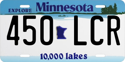 MN license plate 450LCR
