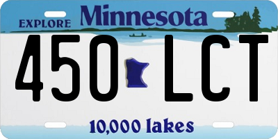 MN license plate 450LCT