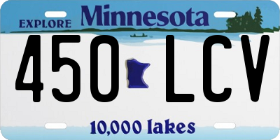 MN license plate 450LCV