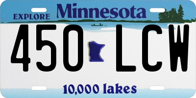 MN license plate 450LCW