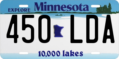 MN license plate 450LDA