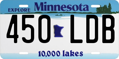 MN license plate 450LDB