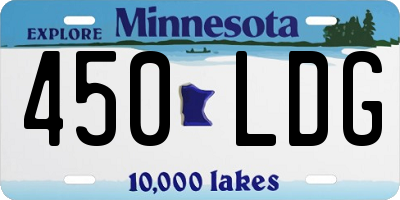 MN license plate 450LDG