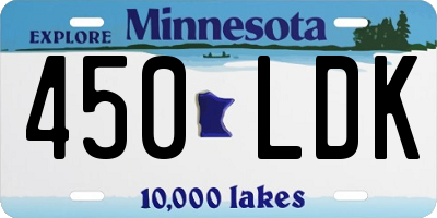 MN license plate 450LDK