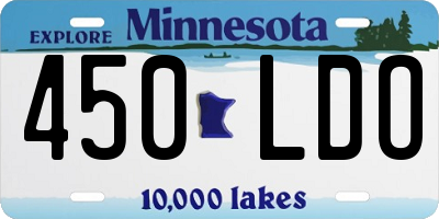 MN license plate 450LDO