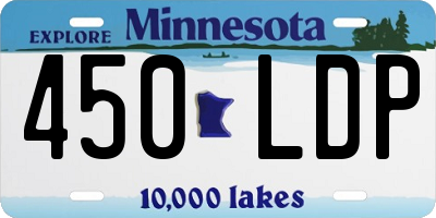 MN license plate 450LDP