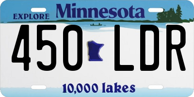 MN license plate 450LDR