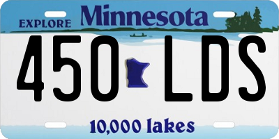 MN license plate 450LDS