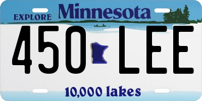 MN license plate 450LEE