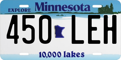MN license plate 450LEH