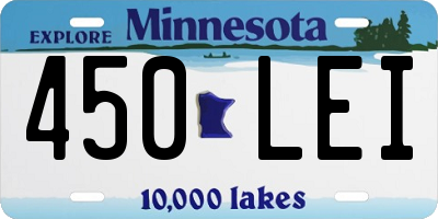 MN license plate 450LEI