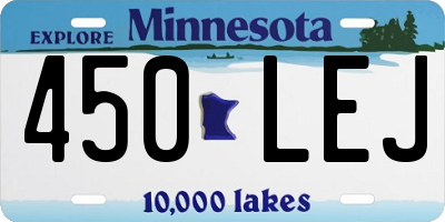 MN license plate 450LEJ