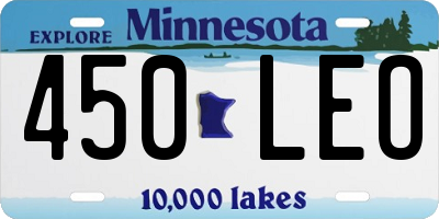 MN license plate 450LEO