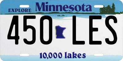 MN license plate 450LES