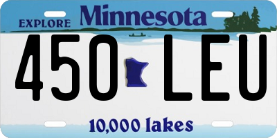 MN license plate 450LEU