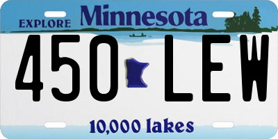 MN license plate 450LEW