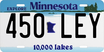 MN license plate 450LEY