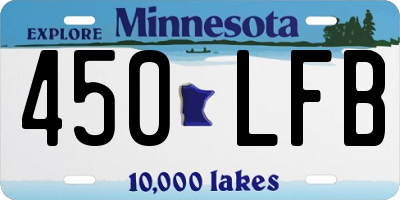 MN license plate 450LFB