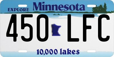 MN license plate 450LFC