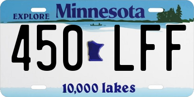 MN license plate 450LFF