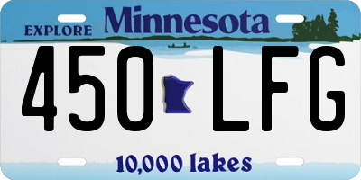 MN license plate 450LFG