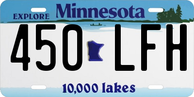 MN license plate 450LFH