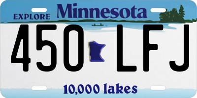 MN license plate 450LFJ