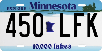 MN license plate 450LFK