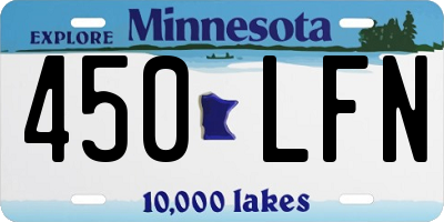MN license plate 450LFN