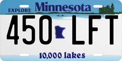 MN license plate 450LFT