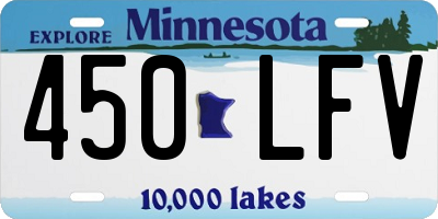 MN license plate 450LFV
