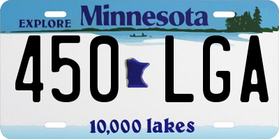 MN license plate 450LGA
