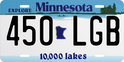 MN license plate 450LGB