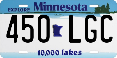 MN license plate 450LGC