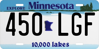 MN license plate 450LGF