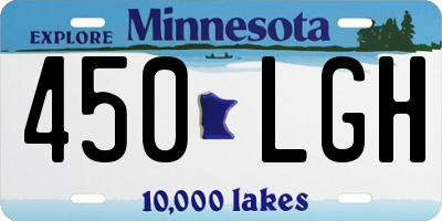 MN license plate 450LGH