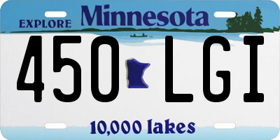 MN license plate 450LGI