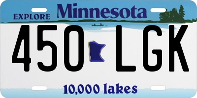 MN license plate 450LGK
